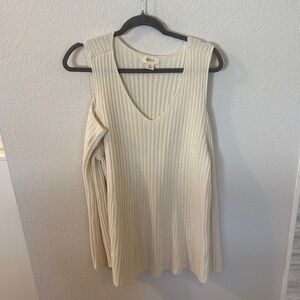Style & Co. Cream Ribbed Sleeveless Tank Top